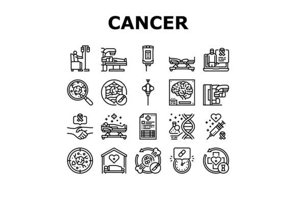 Download Cancer Treatment Chemotherapy Icons Set - Set Collection
