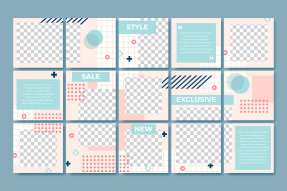 Download Memphis-style Post Template - Template Collection