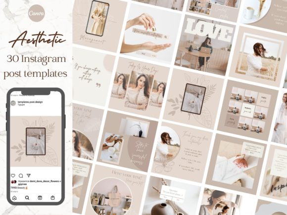 Download Aesthetic Instagram Brand Post Templates - Template Collection