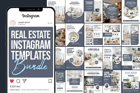 Download Real Estate Instagram Templates Bundle - Template Collection