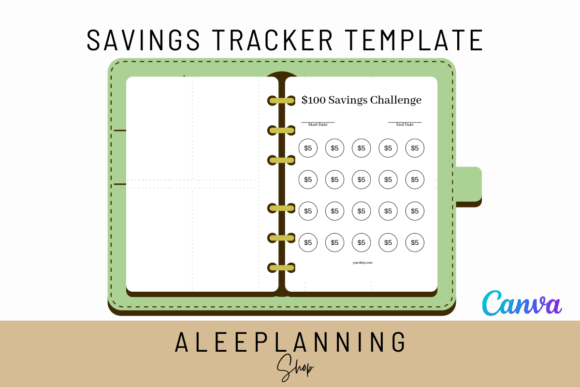 Download Savings Tracker Canva Template| Finance - Premium Bundle