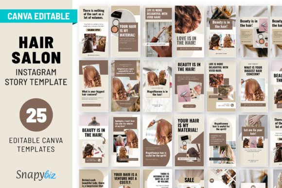 Download Hairstylist IG Canva Story Templates - Template Collection