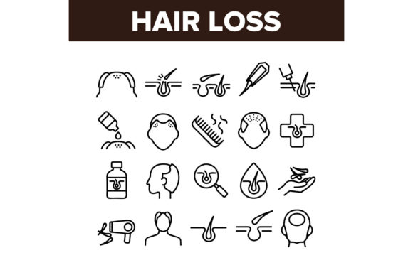 Download Hair Loss Collection Elements Icons Set - Set Collection