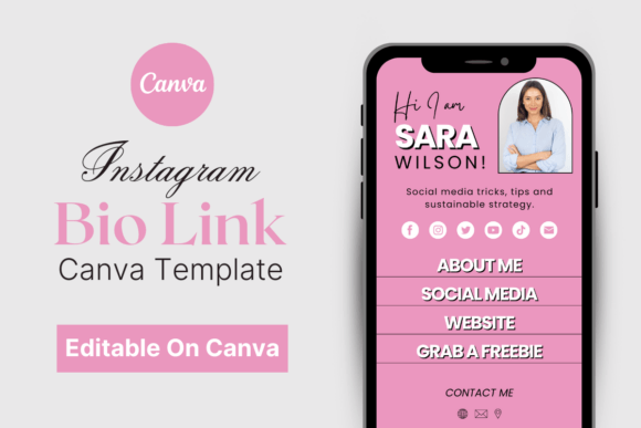 Download Link in Bio Instagram Canva Template - Template Collection