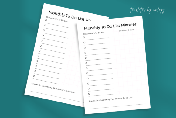 Download Monthly to-Do List Planner Template - Template Collection