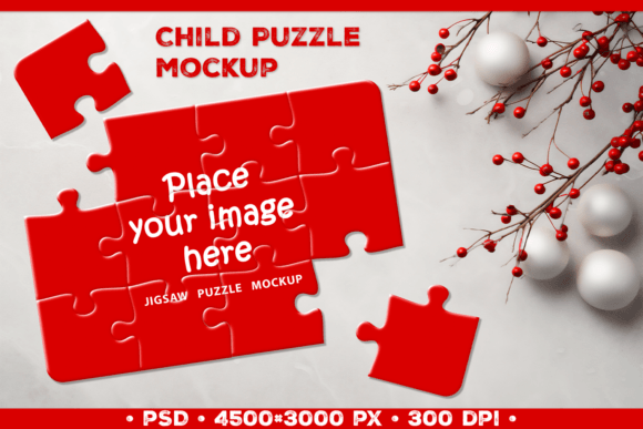 Download Christmas Jigsaw Puzzle Mockup Template - Template Collection