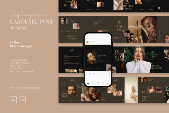 Download Beauty Instagram Carousel Post Template - Template Collection