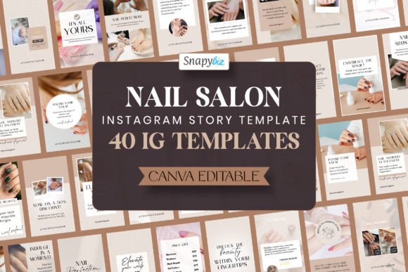 Download Nail Salon IG Canva Story Template - Template Collection