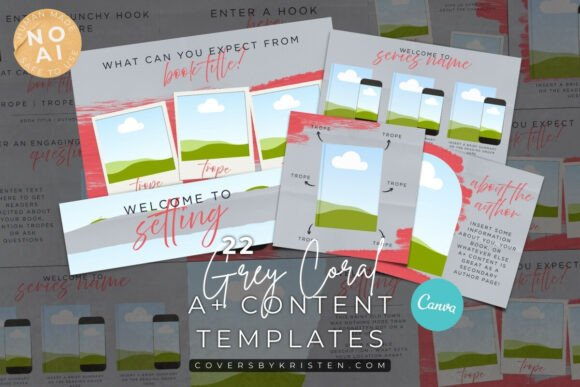 Download Grey a+ Content Author Canva Templates - Template Collection