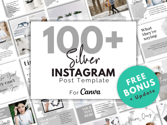 Download Silver Instagram Post Template Canva - Template Collection