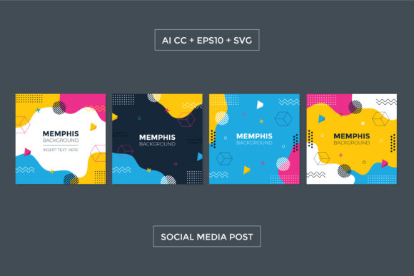 Download Social Media Memphis Square Template - Template Collection