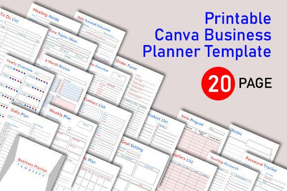 Download Printable Canva Business Planner Template - Template Collection