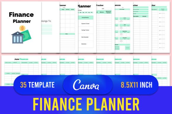 Download Editable Finance Planner Canva Template - Template Collection