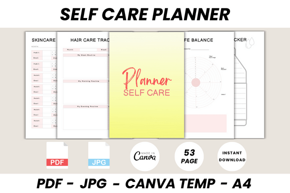 Download Self Care Planner Canva Template - Template Collection