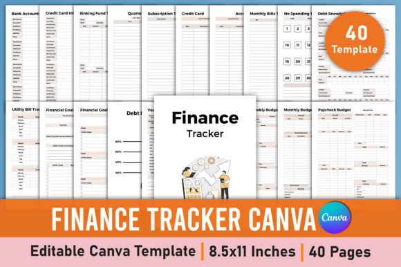 Download Editable Finance Tracker Canva Template - Template Collection