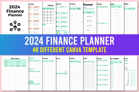 Download Editable 2024 Finance Planner Canva - Premium Resources