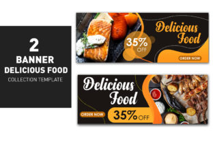 Download Banner Delicius Food Orange Template - Template Collection