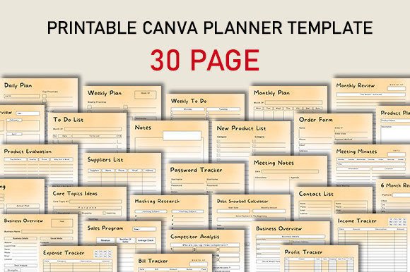 Download 30 Page Printable Canva Planner Template - Template Collection