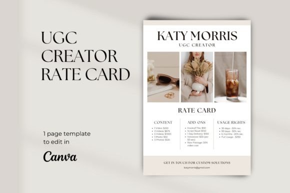 Download UGC Creator Rate Card Template - Template Collection