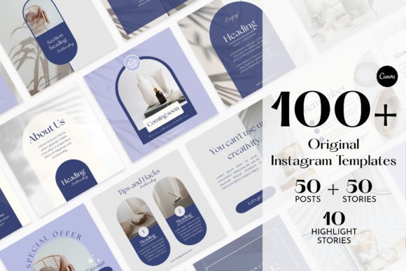 Download Aesthetic Blue Instagram Templates - Template Collection