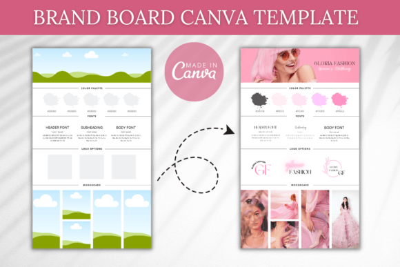 Download Brand Board Canva Template, Branding Kit - Template Collection
