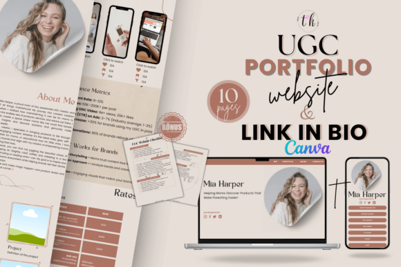 Download UGC Canva Website Template, Link in Bio - Template Collection