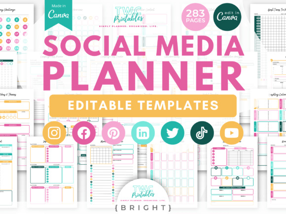 Download Social Media Planner Canva Templates - Template Collection