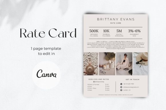Download Beige Minimalist Rate Card Template - Template Collection