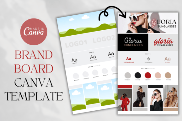 Download Brand Board Canva Template, Branding Kit - Template Collection