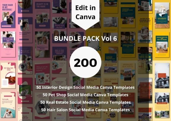 Download Social Media Canva Templates Bundle - Template Collection
