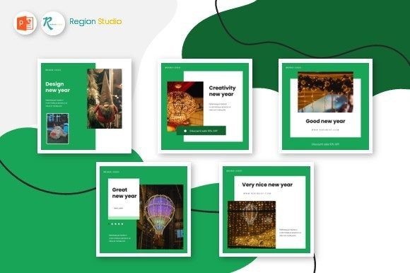 Download Template Instagram -  Design New Year - Template Collection