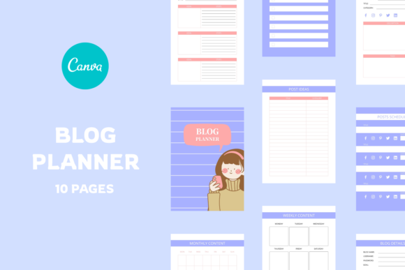 Download Blog Planner Canva Template - Template Collection