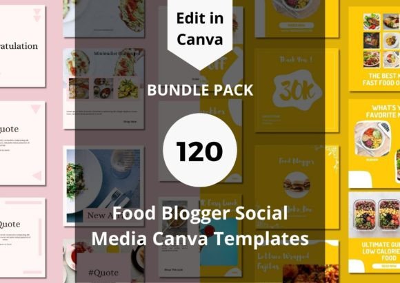 Download 120 Food Blogger Social Media Templates - Template Collection