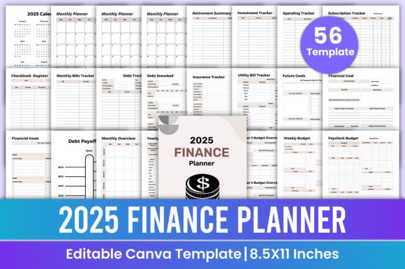 Download 2025 Finance Planner Canva Template - Template Collection