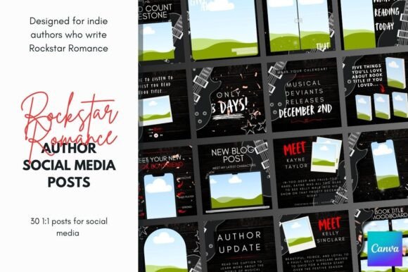 Download Rockstar Romance Canva Templates - Template Collection