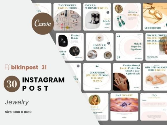 Download Jewelry Canva Instagram Post Template - Template Collection