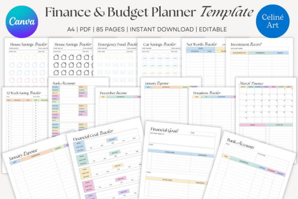 Download Finance &amp; Budget Planner Canva Template - Premium Resources