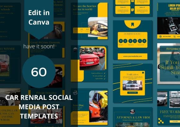 Download 60 Car Rental Social Media Templates - Template Collection