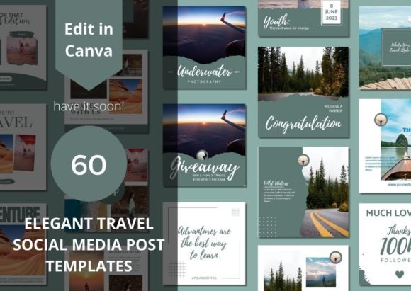 Download 60 Elegant Travel Social Media Templates - Template Collection