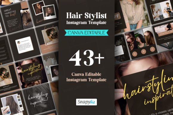 Download Hair Stylist IG Canva Post Templates - Template Collection