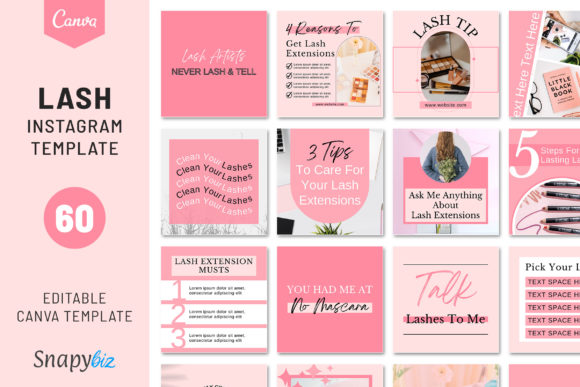 Download Lash Tech Instagram Canva Post Template - Template Collection