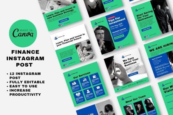 Download Finance Instagram Post | Canva Template - Premium Bundle