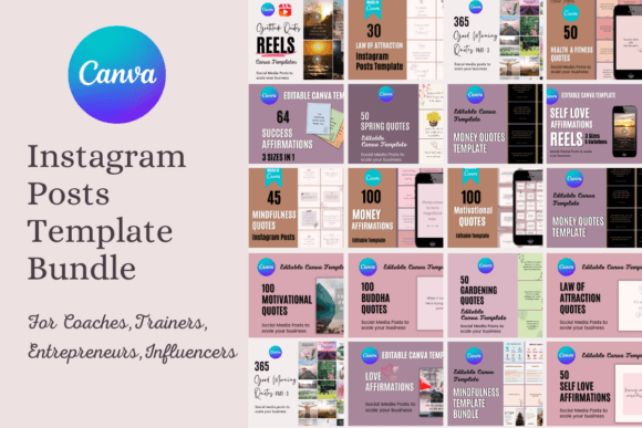 Download Instagram Post Canva Template Bundle - Template Collection