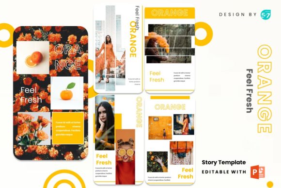 Download Instagram Stories Template - Orange - Template Collection