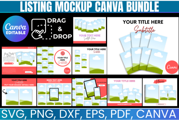 Download Listing Mockup Canva Bundle Template - Template Collection