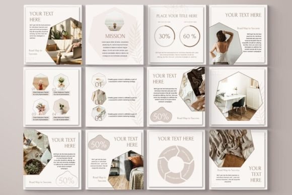 Download 24 Pages Instagram Post Canva Template - Template Collection