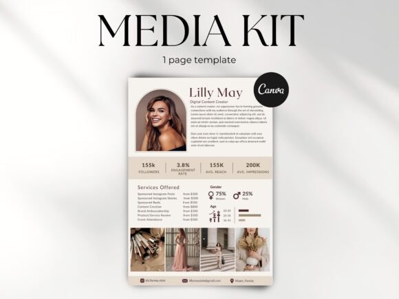 Download Influencer Media Kit, Rate Card Template - Template Collection