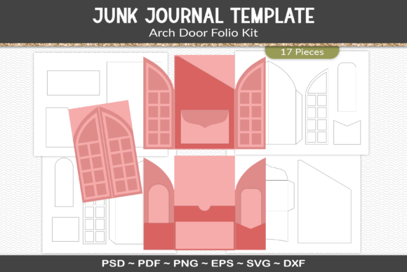 Download Junk Journal Folio Template Kit - Template Collection