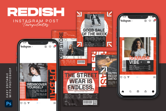 Download REDISH - Instagram Post Template - Template Collection