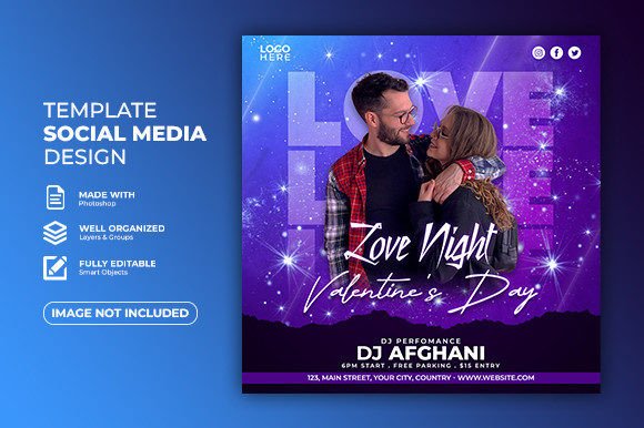 Download Valentine's Day Post Design Template - Template Collection